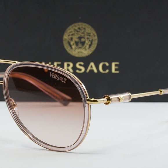 FINAL PRICE NEW VERSACE VE2260 100213 BROWN PINK GRADIENT SUNGLASSES - Picture 3 of 10